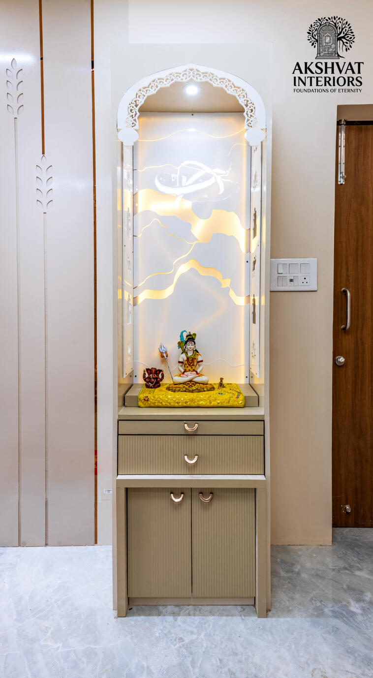 Custom Wooden Temple Design: Interior & Architectural Photography Mumbai